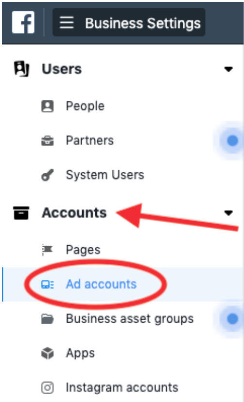 Facebook settings: Where to find and add ad accounts 